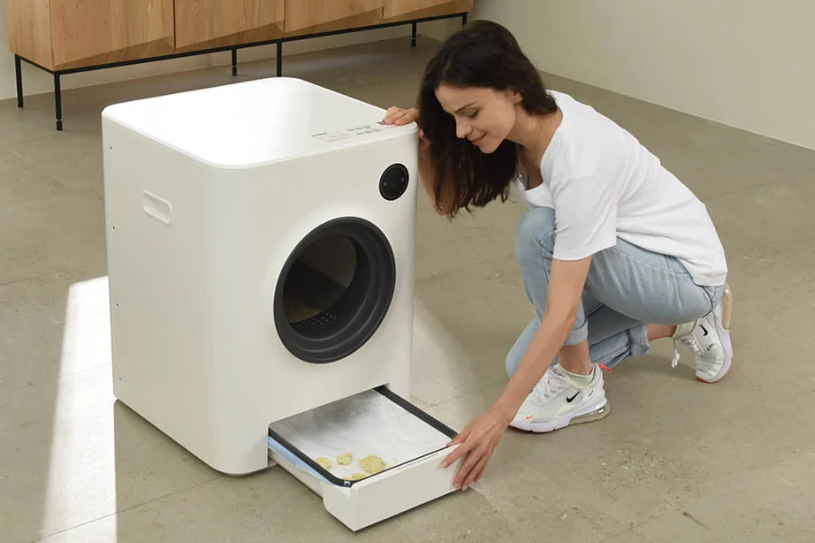 rotating litter box